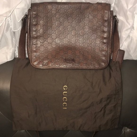 Sold!!!!! PreOwned DarkBrown GG Guccissima Leather - Picture 2 of 14